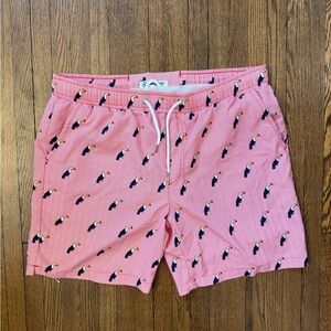 Mosmann Toucan Print Swim Trunks